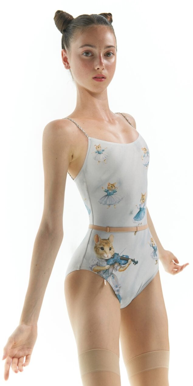 Just A Corpse MOUSY – camisole leotard with hand braided straps – baby blue  | Maison de 9uatre