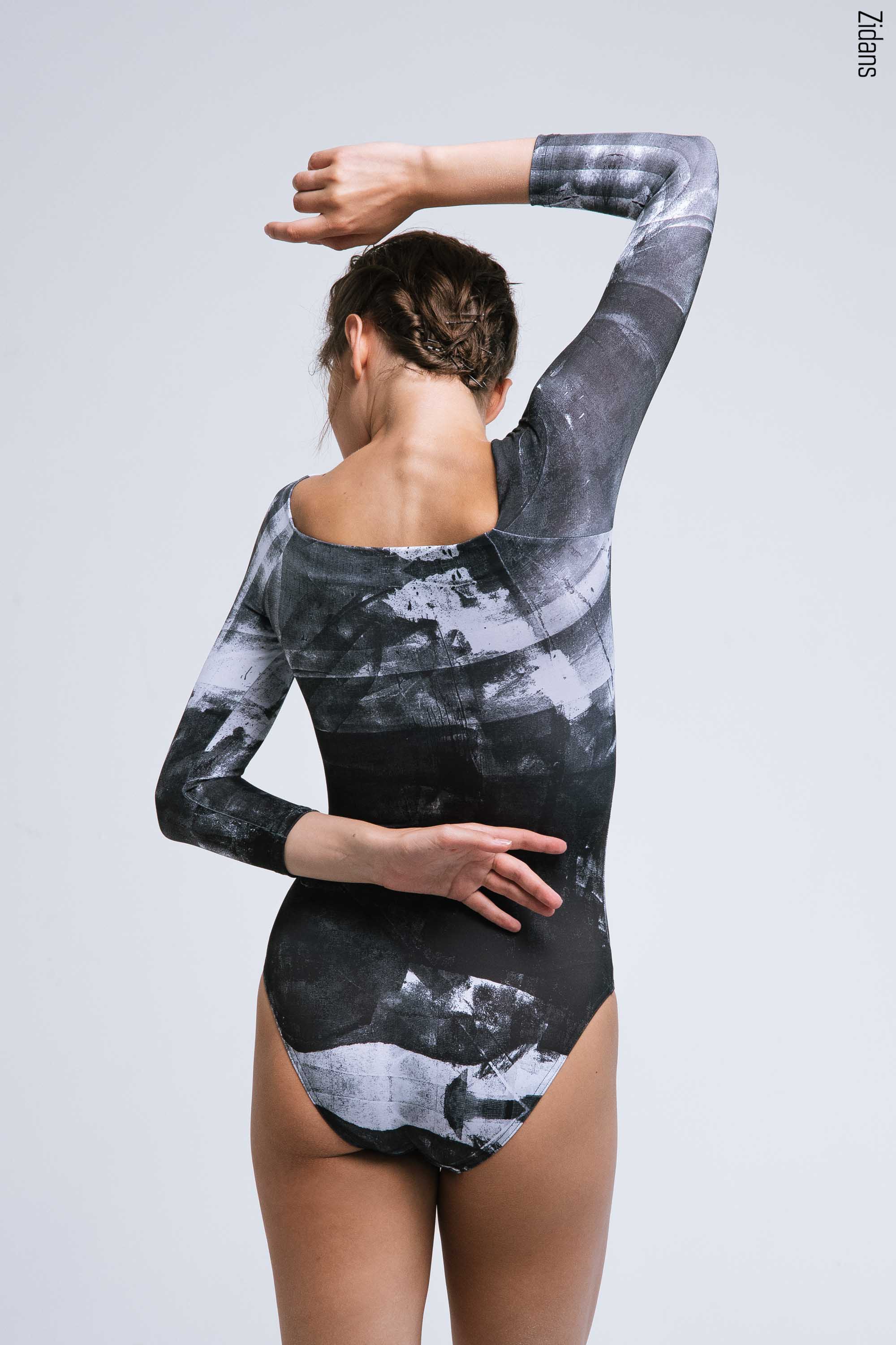 Zidans 2 Sleeves leotard | asphalt_strokes | Maison de 9uatre