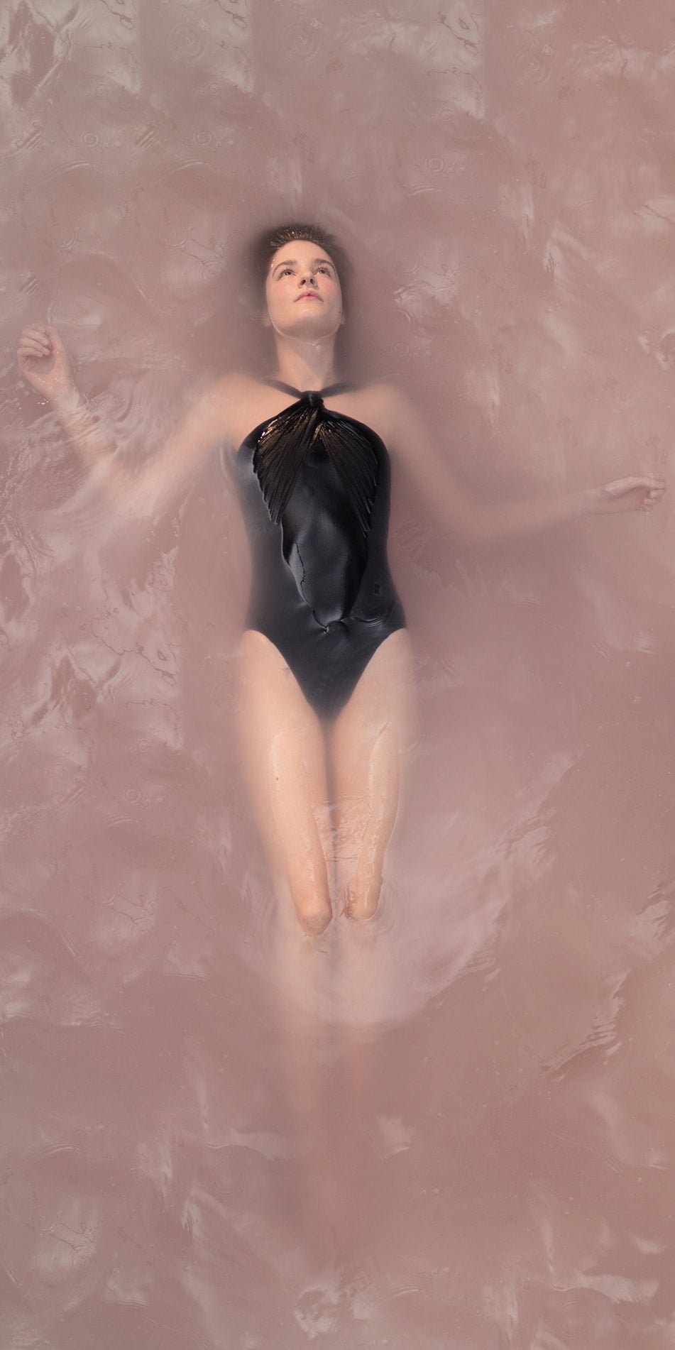 Just A Corpse GRÈS – black knotted neckline leotard | Maison