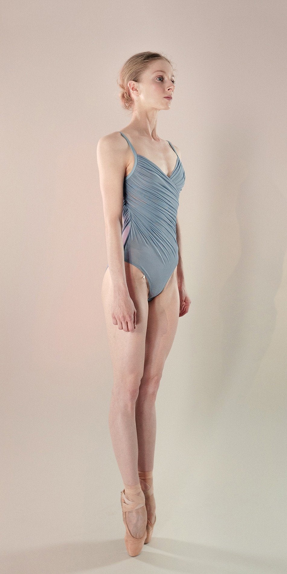 Just A Corpse GRÈS – blue cache coeur draped leotard