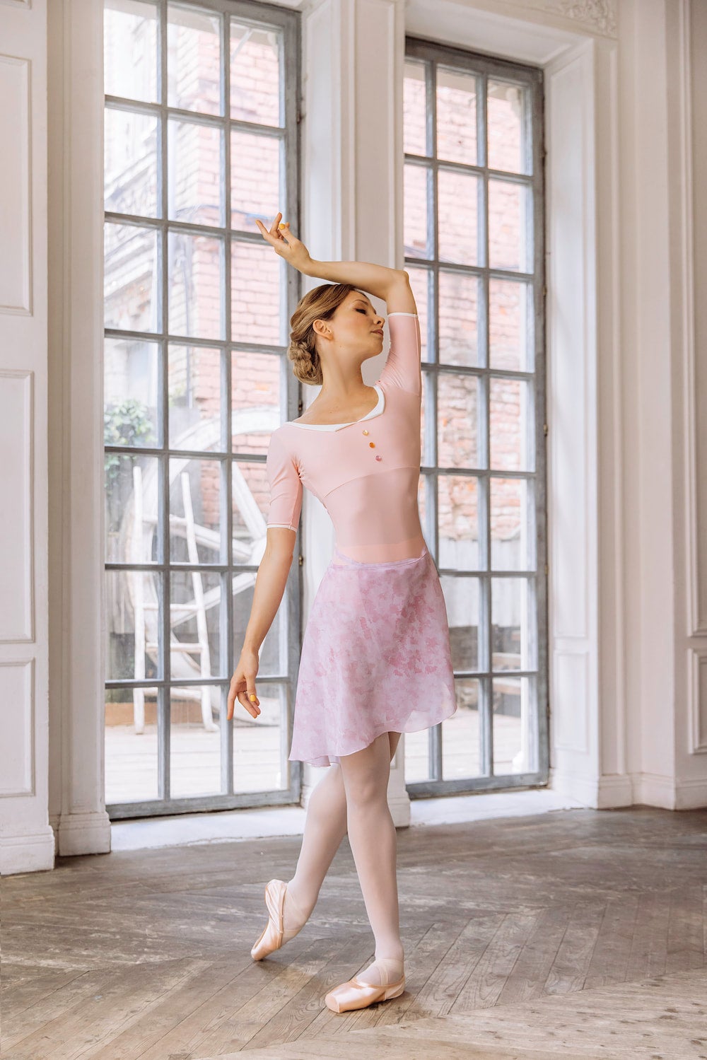 Ballet Maniacs Leotard Montpensier | Pink peach | Maison de 9uatre